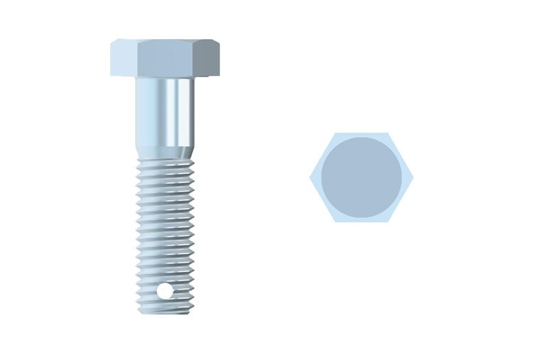 Bolt with split pin hole